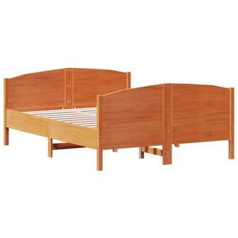 Bed met matras massief grenenhout wasbruin 140x190 cm 3