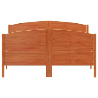 Bed met matras massief grenenhout wasbruin 140x190 cm 4