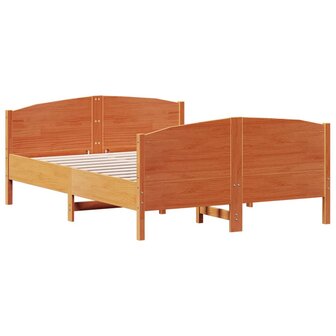 Bed met matras massief grenenhout wasbruin 140x190 cm 6