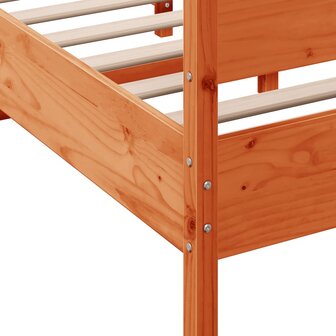 Bed met matras massief grenenhout wasbruin 140x190 cm 7