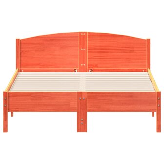 Bed met matras massief grenenhout wasbruin 140x190 cm 4