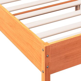 Bed met matras massief grenenhout wasbruin 140x190 cm 7