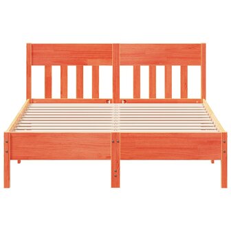 Bed met matras massief grenenhout wasbruin 140x190 cm 4