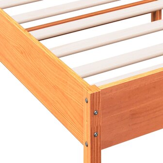 Bed met matras massief grenenhout wasbruin 140x190 cm 7