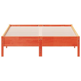 Bed met matras massief grenenhout wasbruin 140x190 cm 4