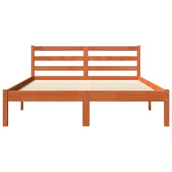 Bed met matras massief grenenhout wasbruin 140x190 cm 4