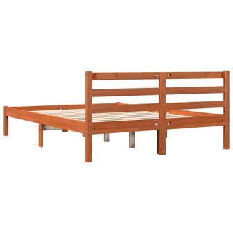 Bed met matras massief grenenhout wasbruin 140x190 cm 6
