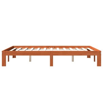 Bed met matras massief grenenhout wasbruin 140x190 cm 5