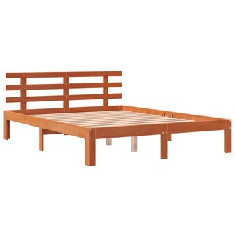 Bed met matras massief grenenhout wasbruin 140x190 cm 3