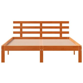 Bed met matras massief grenenhout wasbruin 140x190 cm 4