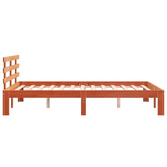 Bed met matras massief grenenhout wasbruin 140x190 cm 5
