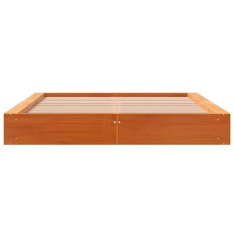 Bed met matras massief grenenhout wasbruin 140x190 cm 4