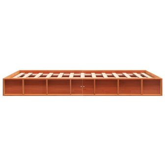Bed met matras massief grenenhout wasbruin 140x190 cm 5