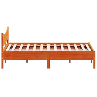 Bed met matras massief grenenhout wasbruin 140x190 cm 5
