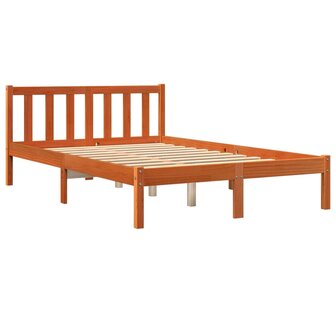 Bed met matras massief grenenhout wasbruin 140x190 cm 3