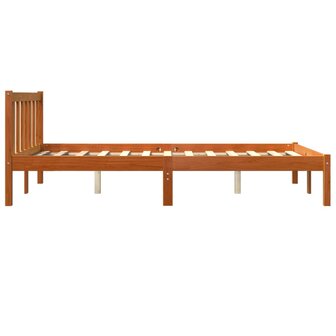 Bed met matras massief grenenhout wasbruin 140x190 cm 5
