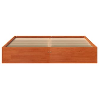 Bed met matras massief grenenhout wasbruin 140x190 cm 4