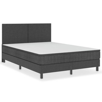 Boxspringframe stof grijs 160x200 cm 2