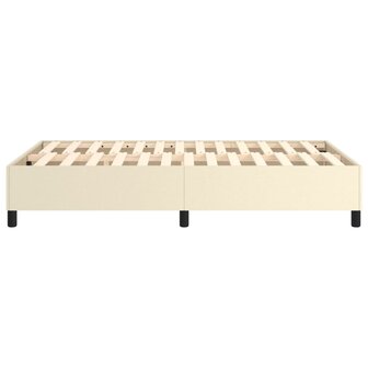 Boxspringframe kunstleer cr&egrave;mekleurig 120x200 cm 6