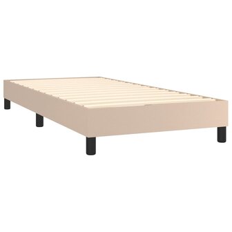 Boxspring met matras kunstleer cappuccinokleurig 80x200 cm 4