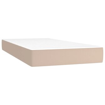 Boxspring met matras kunstleer cappuccinokleurig 80x200 cm 5