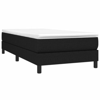 Boxspring met matras stof zwart 80x200 cm 3