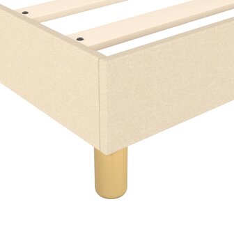 Boxspring met matras stof cr&egrave;mekleurig 90x200 cm 7