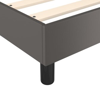 Boxspring met matras kunstleer grijs 80x200 cm 7
