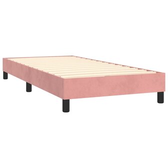Boxspring met matras fluweel roze 80x200 cm 5