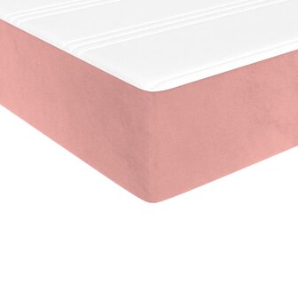 Boxspring met matras fluweel roze 80x200 cm 8
