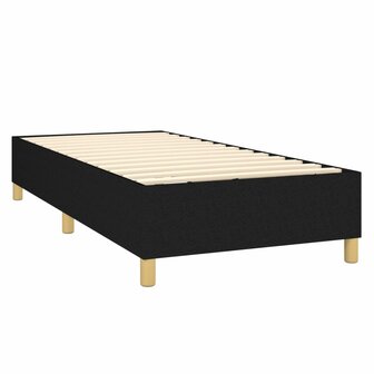 Boxspring met matras stof zwart 90x200 cm 4