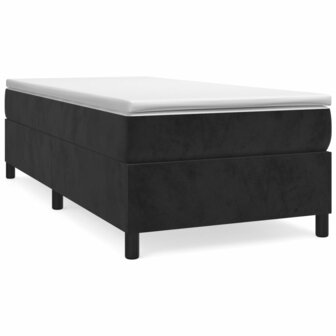 Boxspring met matras fluweel zwart 80x200 cm 2