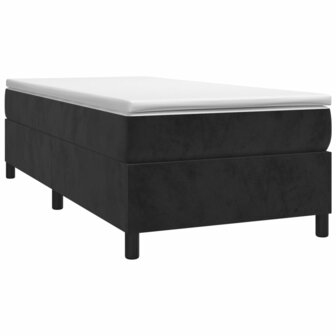 Boxspring met matras fluweel zwart 80x200 cm 3