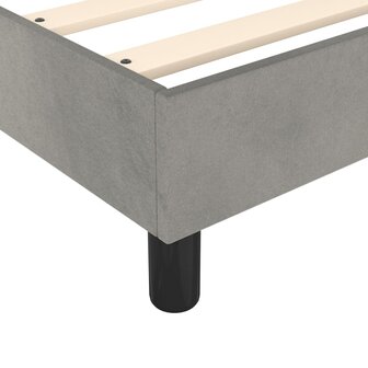 Boxspring met matras fluweel lichtgrijs 90x190 cm 7