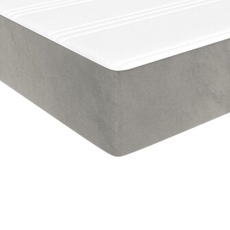 Boxspring met matras fluweel lichtgrijs 90x190 cm 8