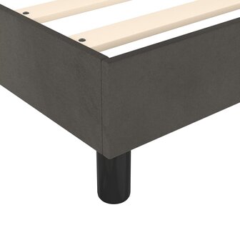 Boxspring met matras fluweel donkergrijs 90x190 cm 7