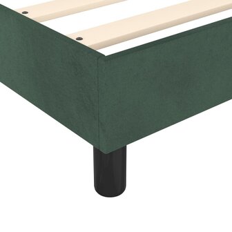 Boxspring met matras fluweel donkergroen 90x190 cm 7