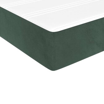 Boxspring met matras fluweel donkergroen 90x190 cm 8