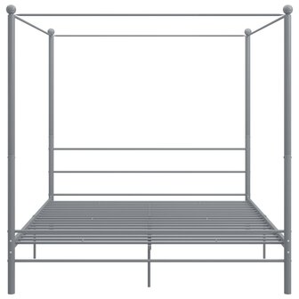 Hemelbedframe metaal grijs 200x200 cm  4