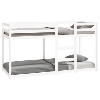 Stapelbed 80x200 cm massief grenenhout wit 2