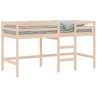 Kinderhoogslaper met ladder 90x200 cm massief grenenhout 3
