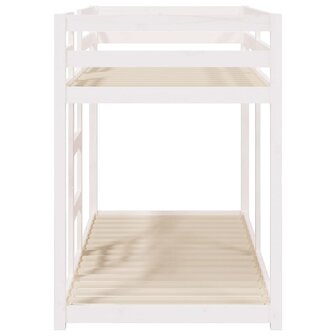 Stapelbed 75x190 cm massief grenenhout wit 6