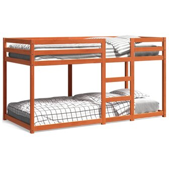 Stapelbed massief grenenhout wasbruin 80x200 cm 2
