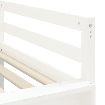 Kinderhoogslaper met glijbaan massief grenenhout wit 80x200 cm 9