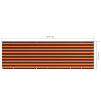 Balkonscherm 120x400 cm oxford stof oranje en bruin 5