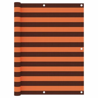 Balkonscherm 125x500 cm oxford stof oranje en bruin 1