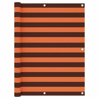 Balkonscherm 120x600 cm oxford stof oranje en bruin 1