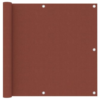 Balkonscherm 90x500 cm oxford stof terracotta 1