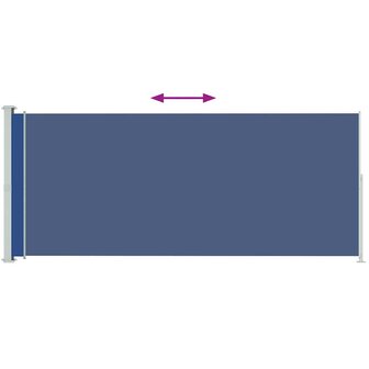 Tuinscherm uittrekbaar 180x500 cm blauw 3