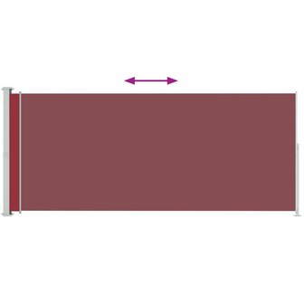 Tuinscherm uittrekbaar 180x500 cm rood 3